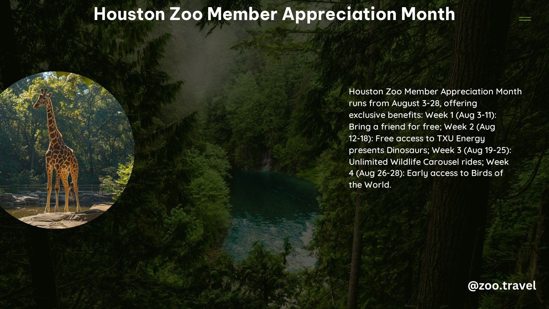 Houston Zoo Member Appreciation Month