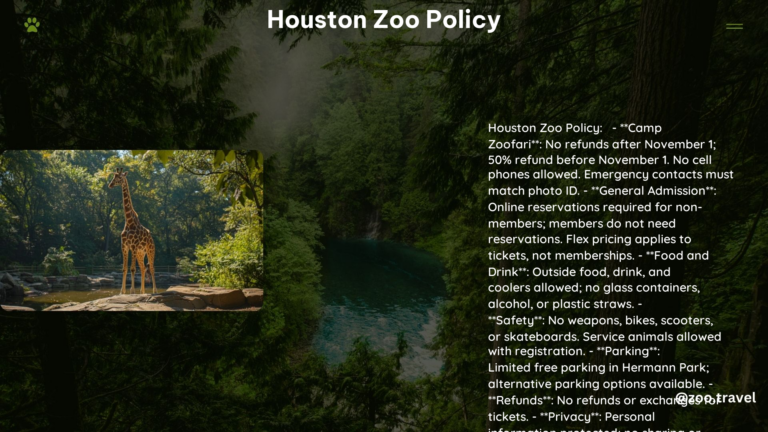 Houston Zoo Policy