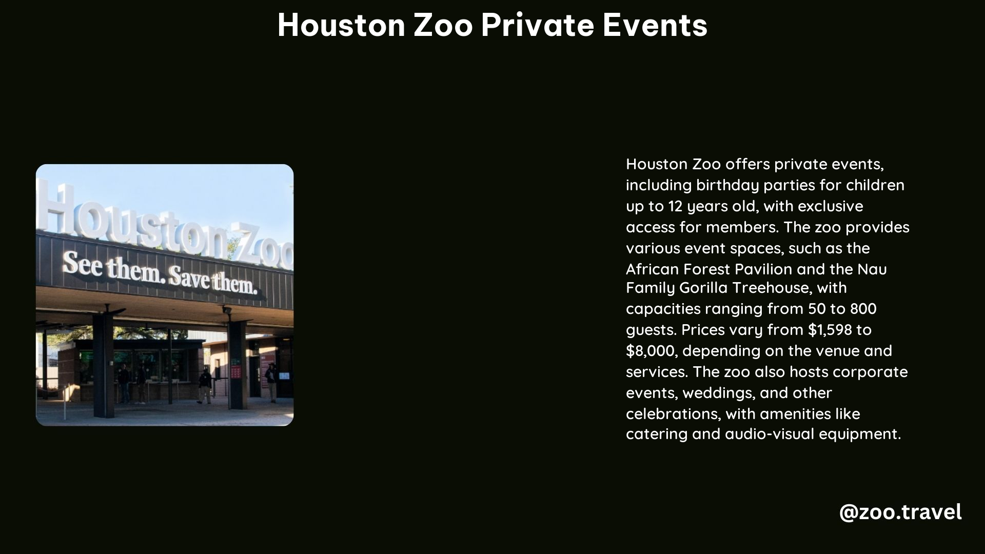 Houston Zoo Private Events