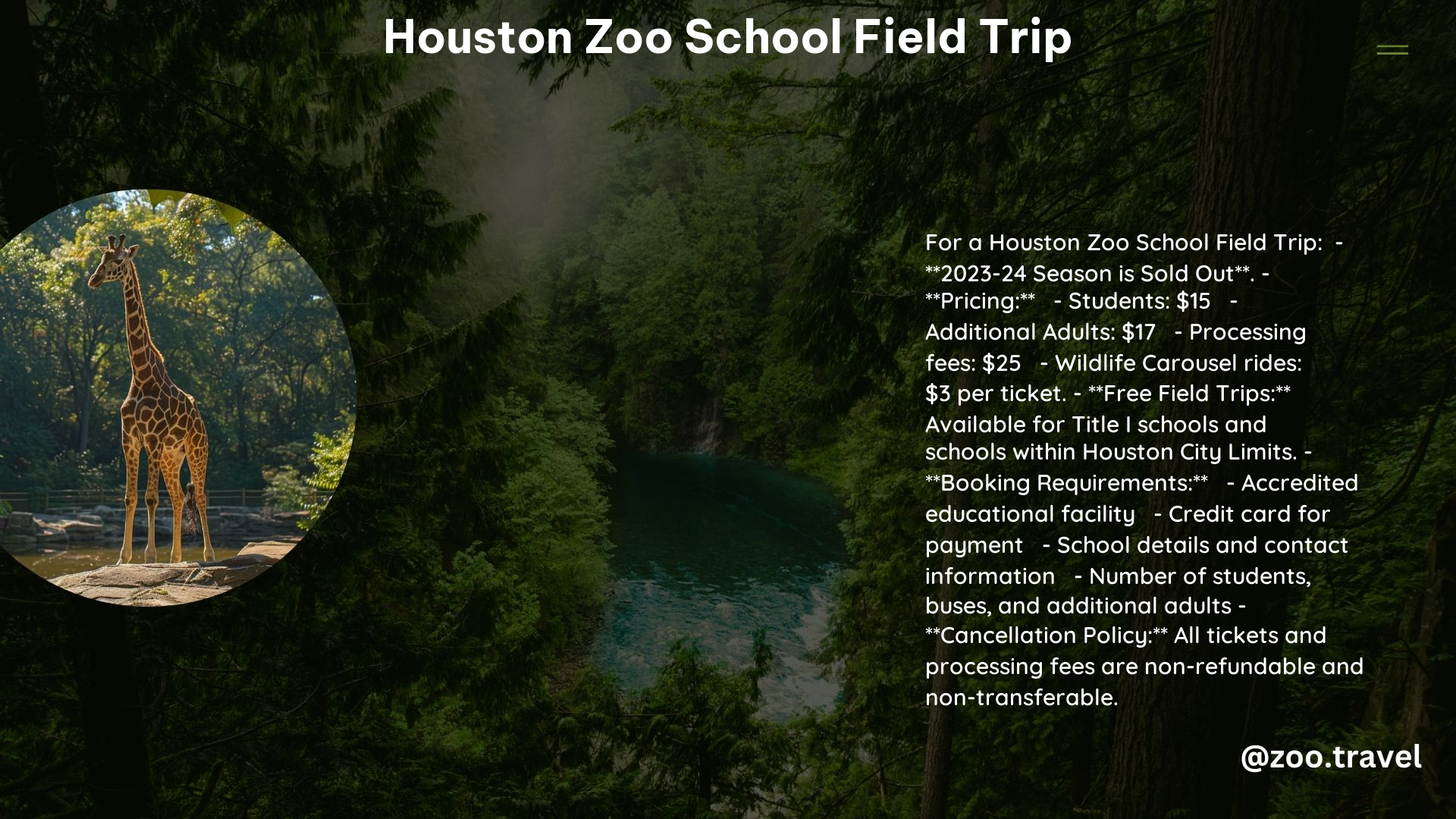 Houston Zoo School Field Trip