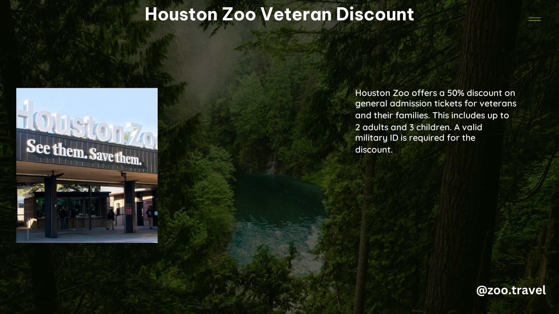 Houston Zoo Veteran Discount