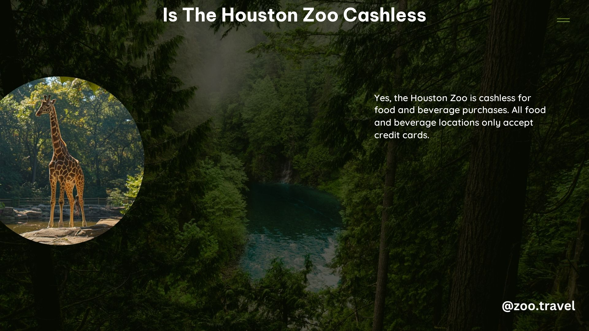 Is the Houston Zoo Cashless