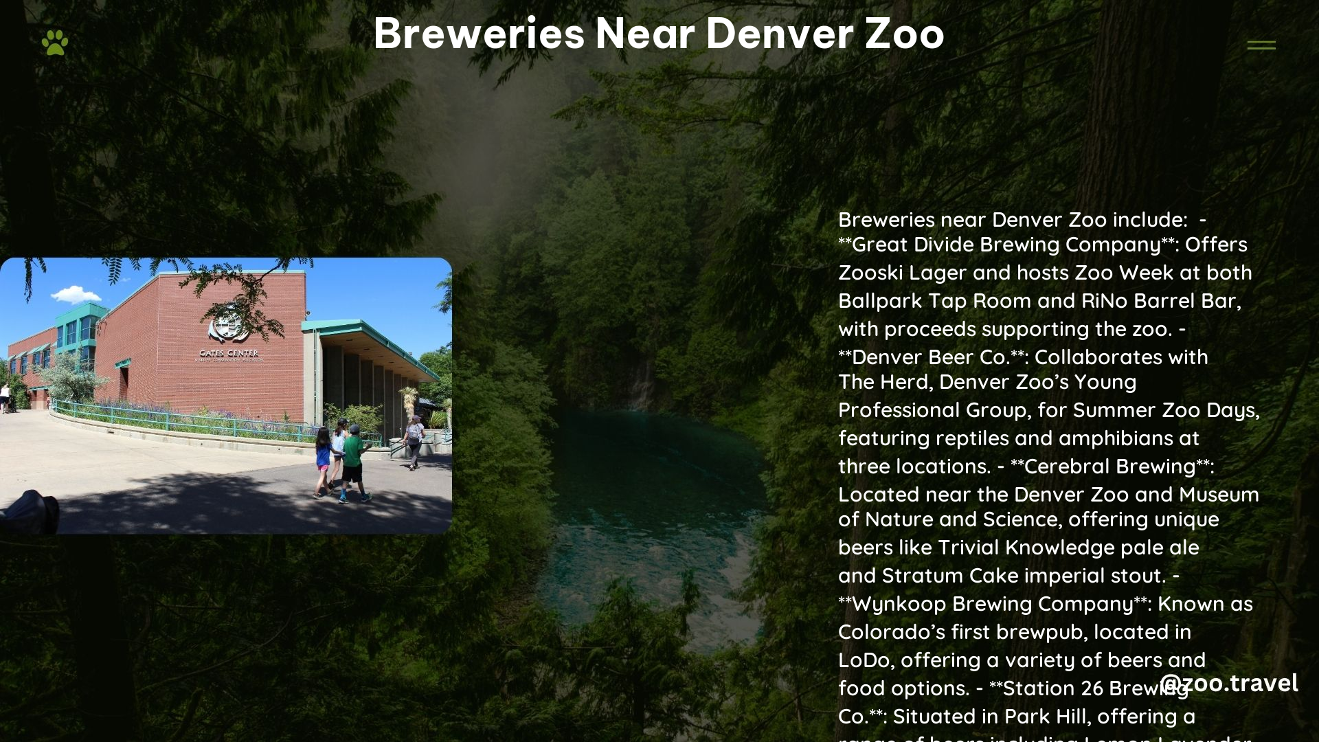 Breweries Near Denver Zoo