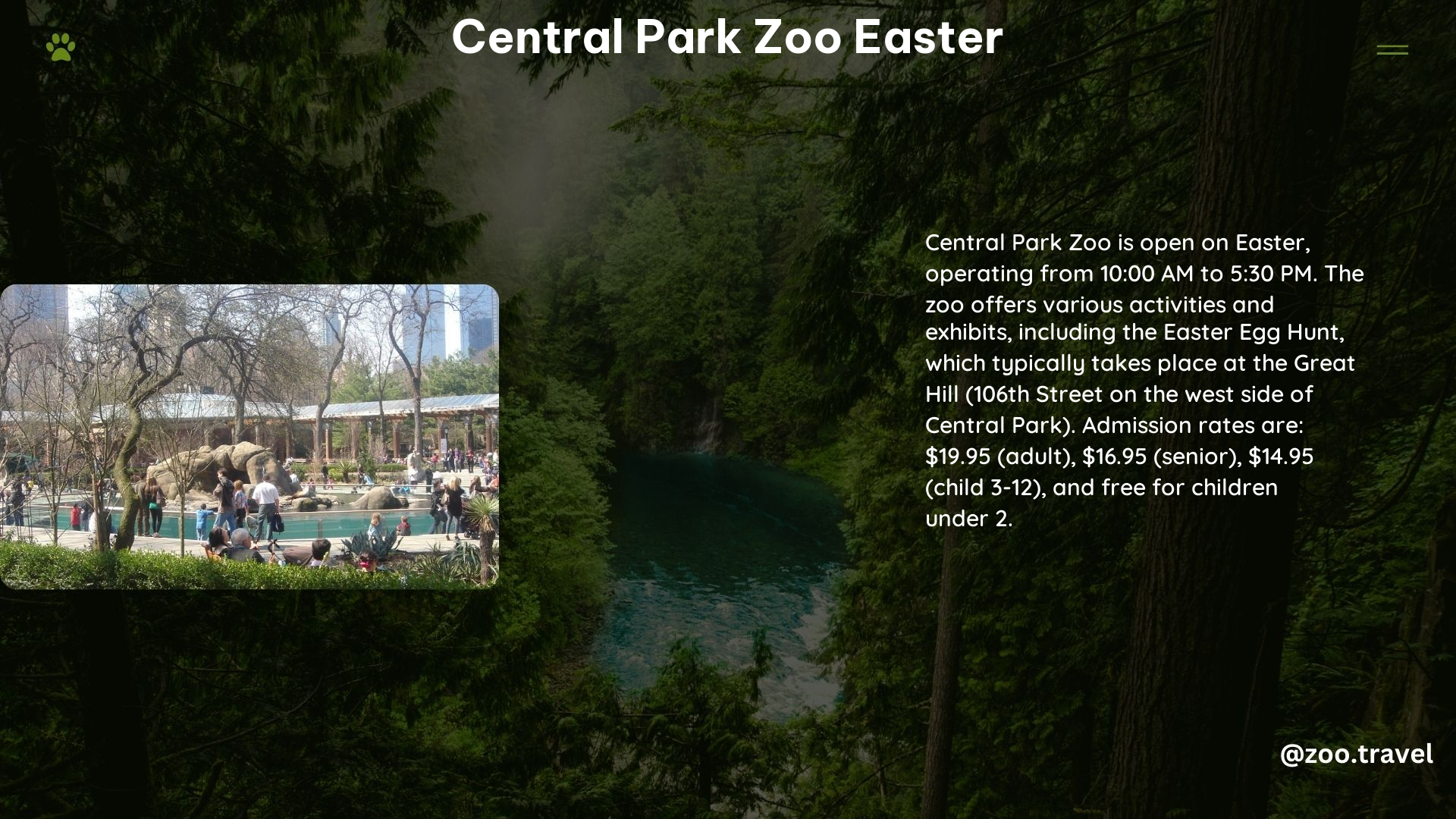 Central Park Zoo Easter