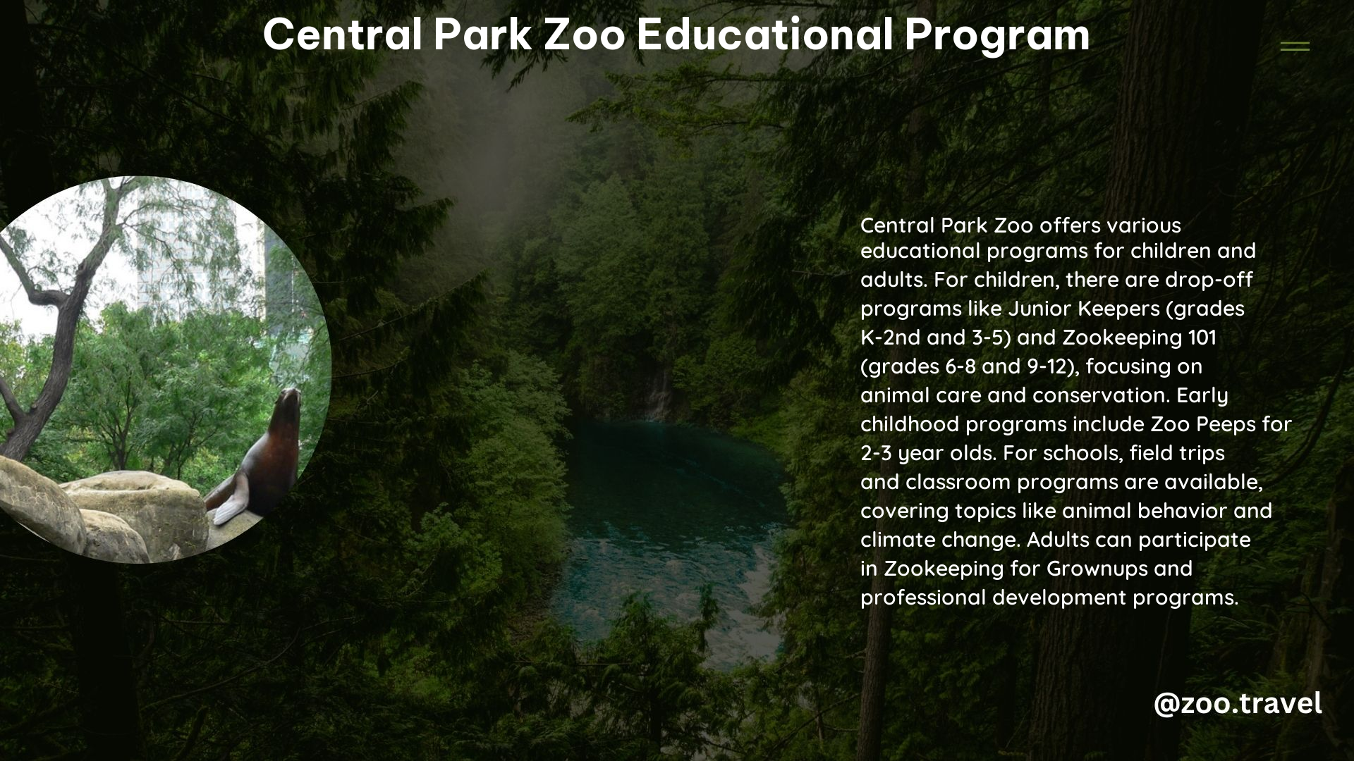 Central Park Zoo Educational Program