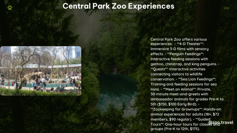 Central Park Zoo Experiences