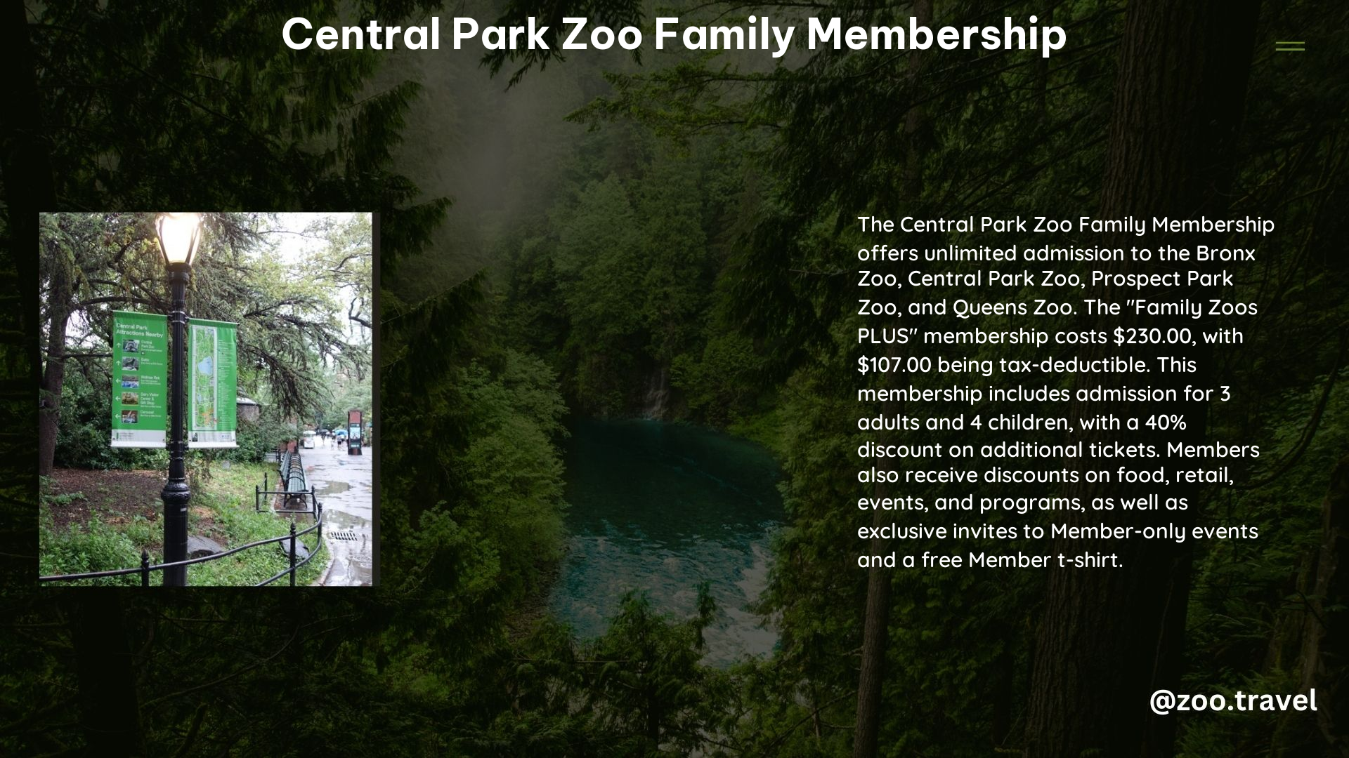 Central Park Zoo Family Membership