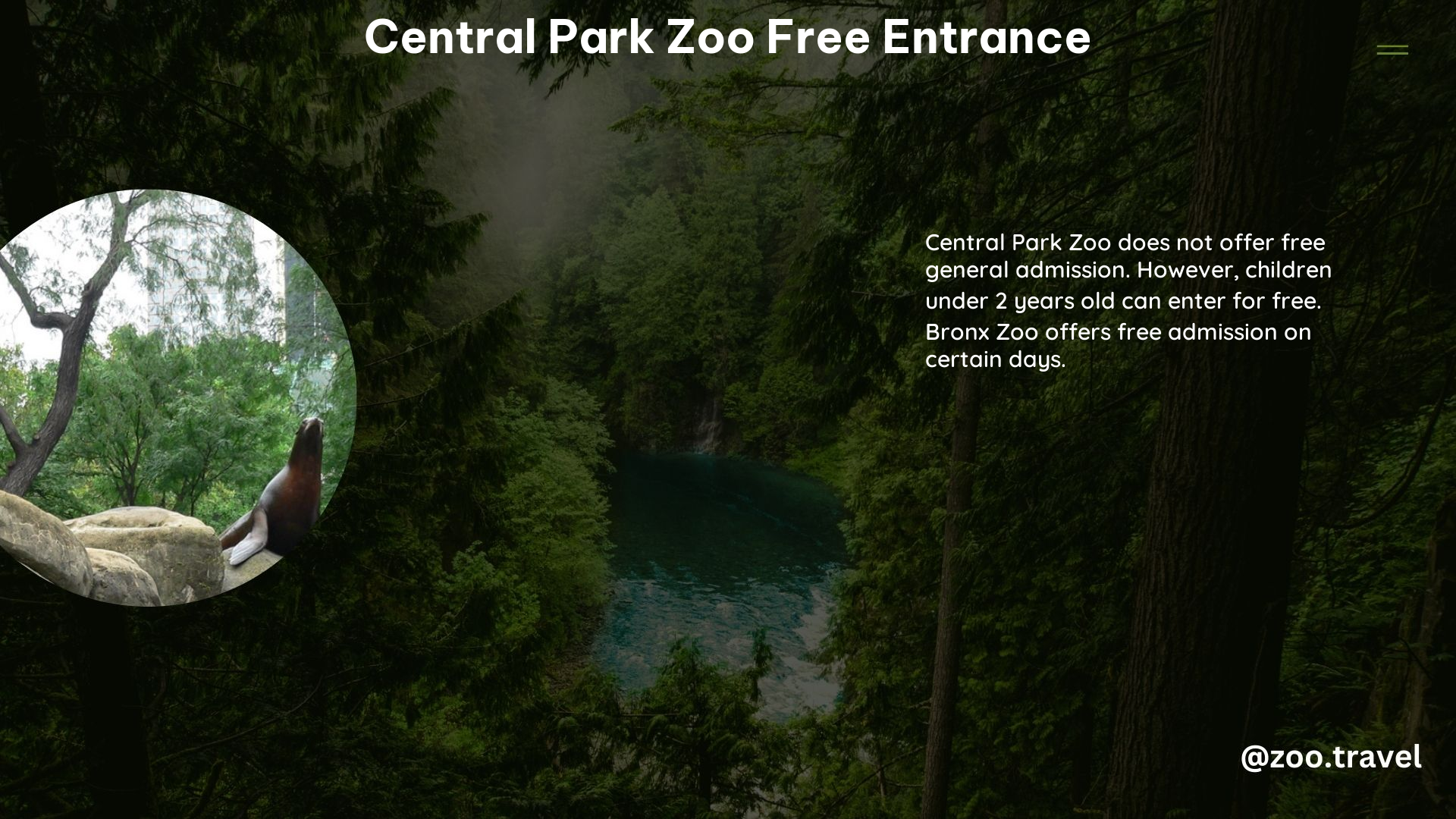 Central Park Zoo Free Entrance