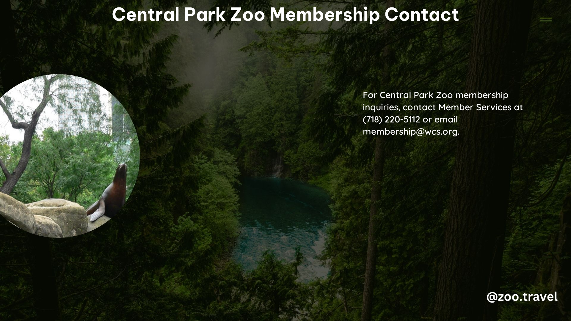 Central Park Zoo Membership Contact