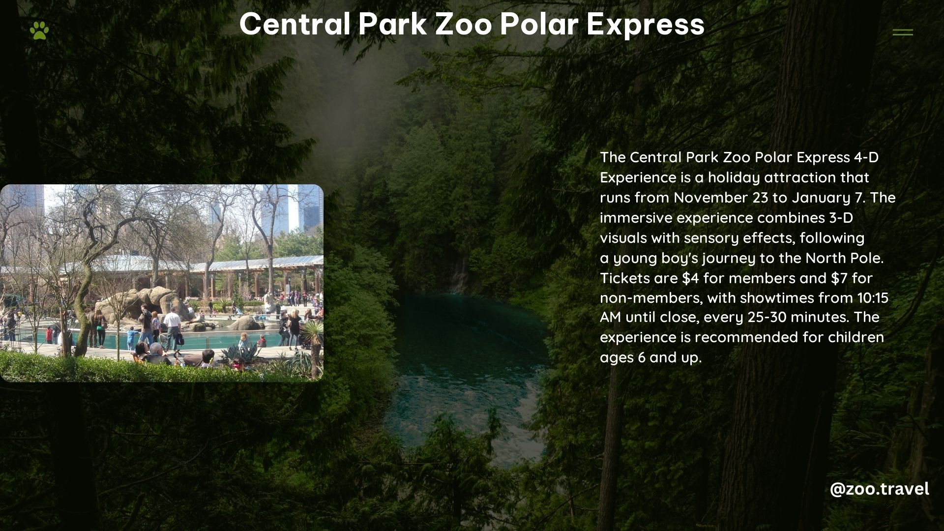 Central Park Zoo Polar Express