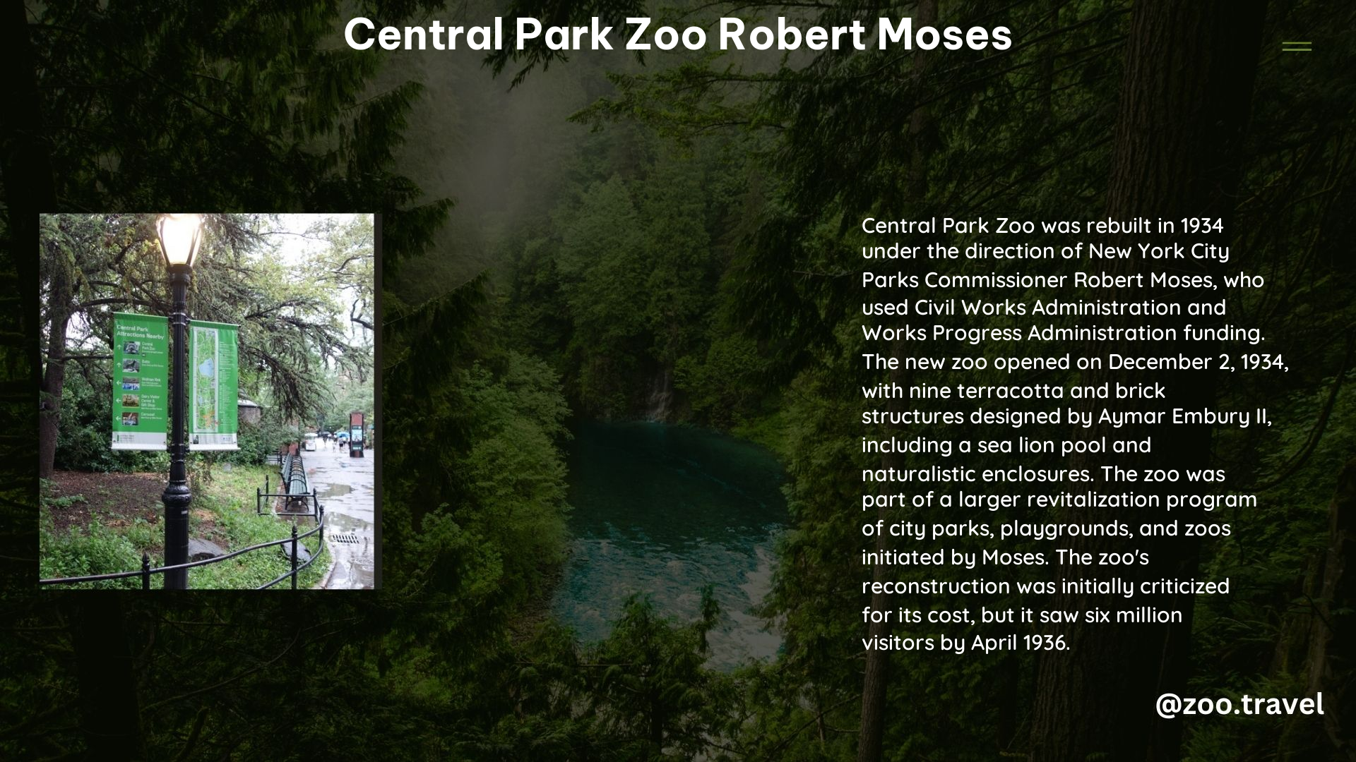 Central Park Zoo Robert Moses