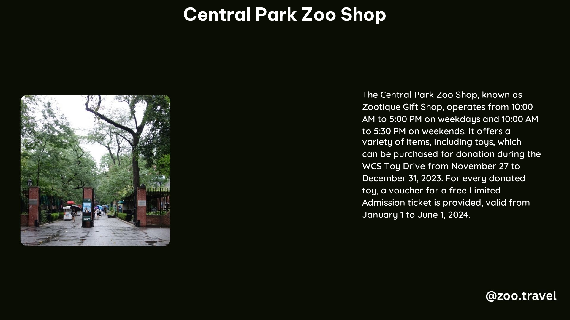 Central Park Zoo Shop