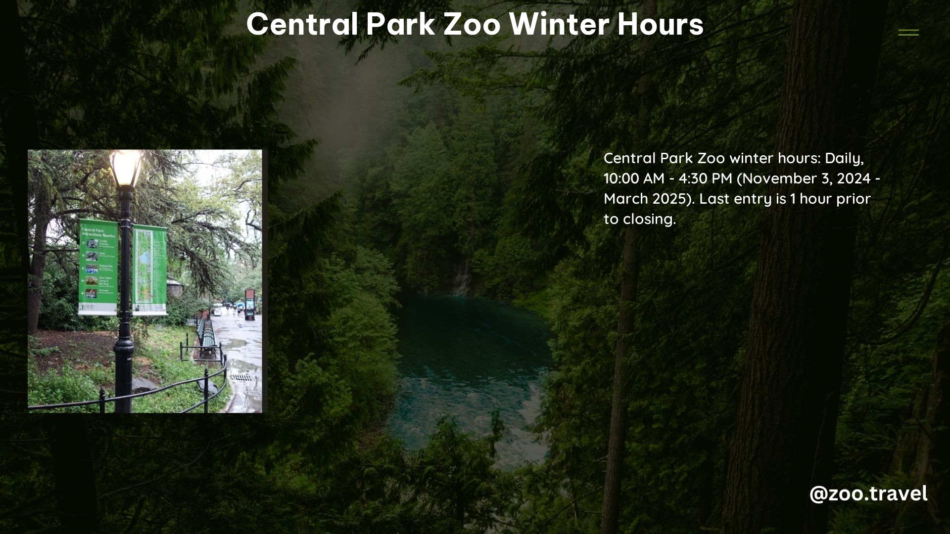 Central Park Zoo Winter Hours