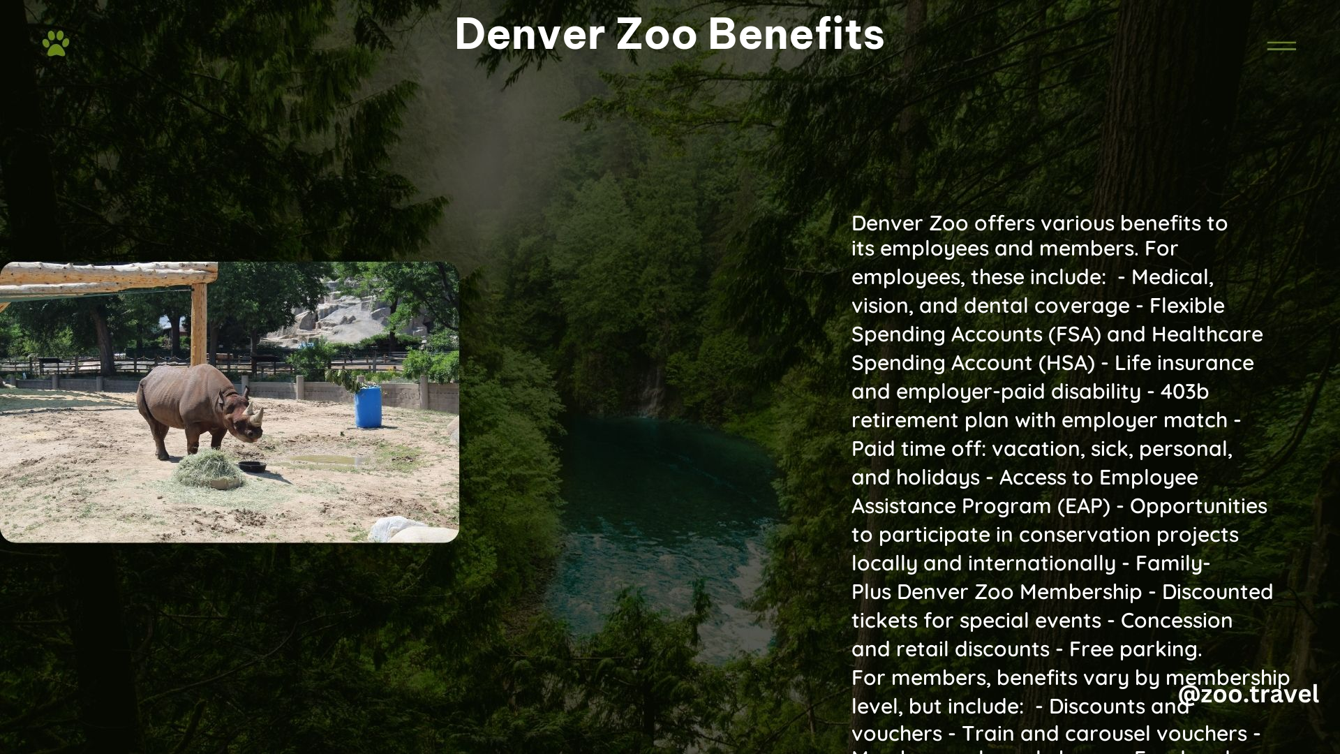 Denver Zoo Benefits