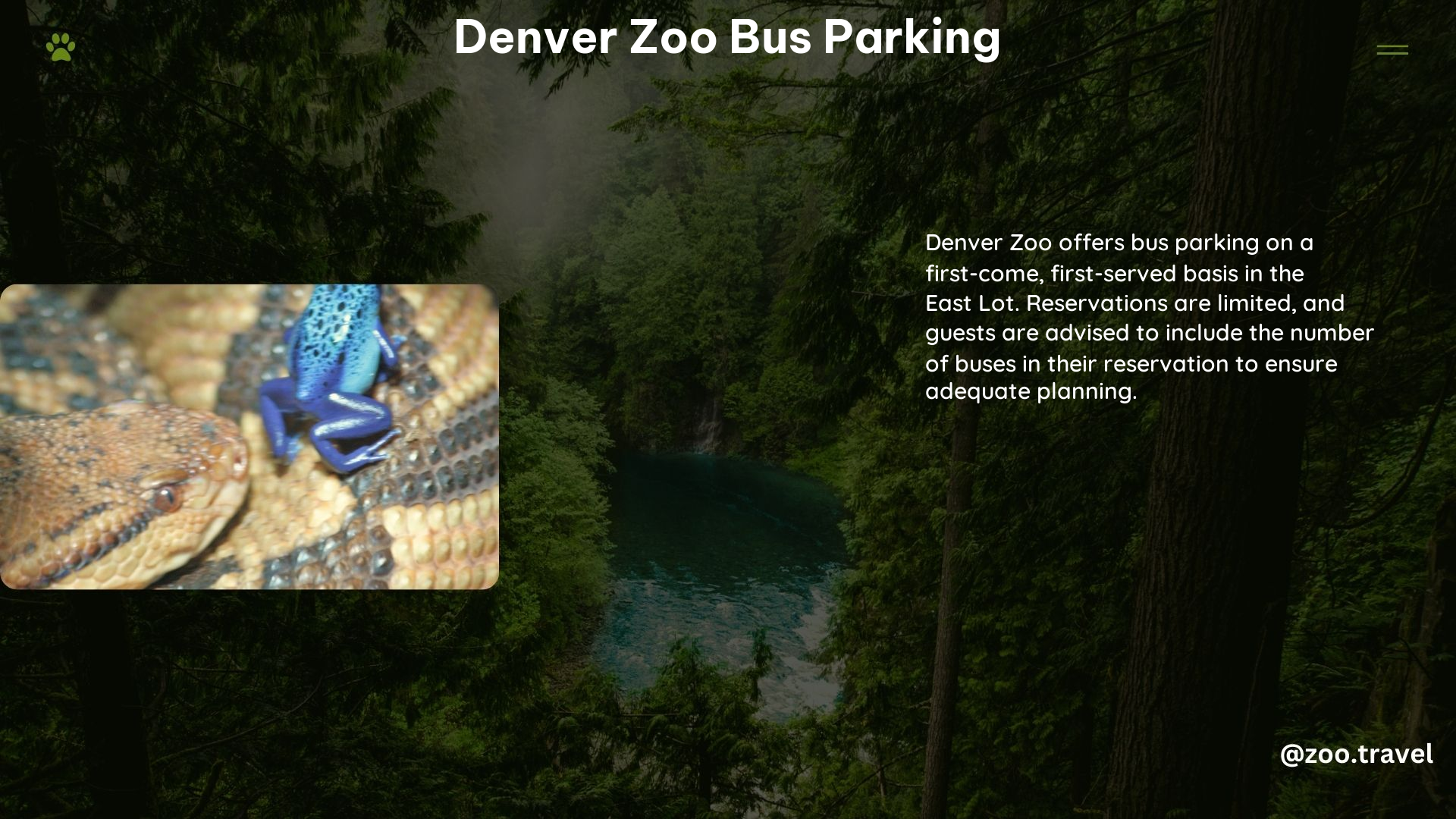 Denver Zoo Bus Parking