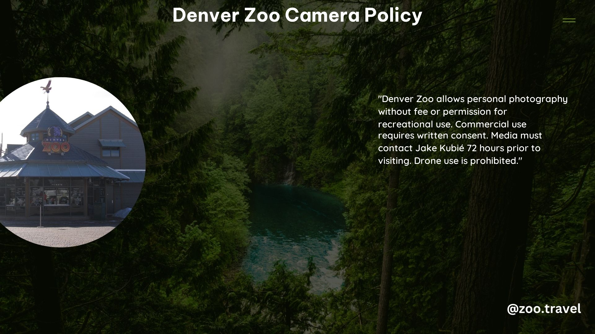 Denver Zoo Camera Policy