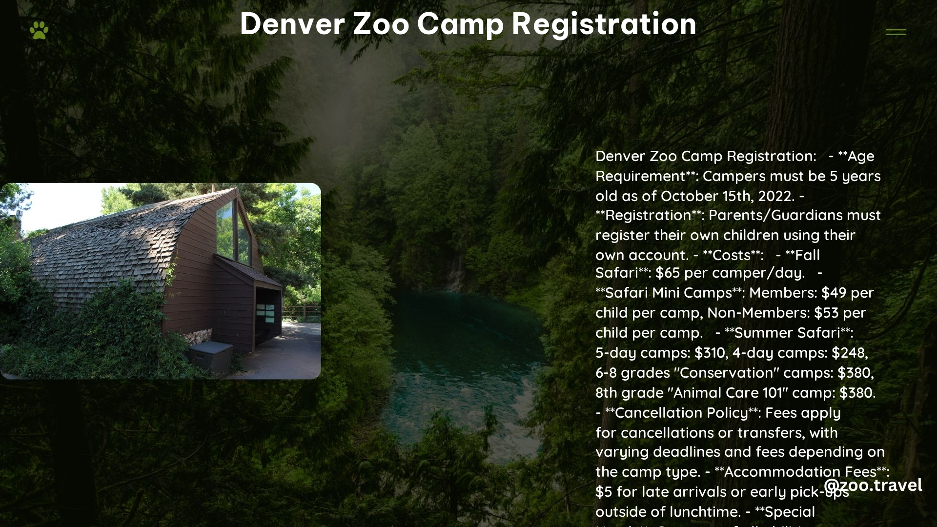 Denver Zoo Camp Registration