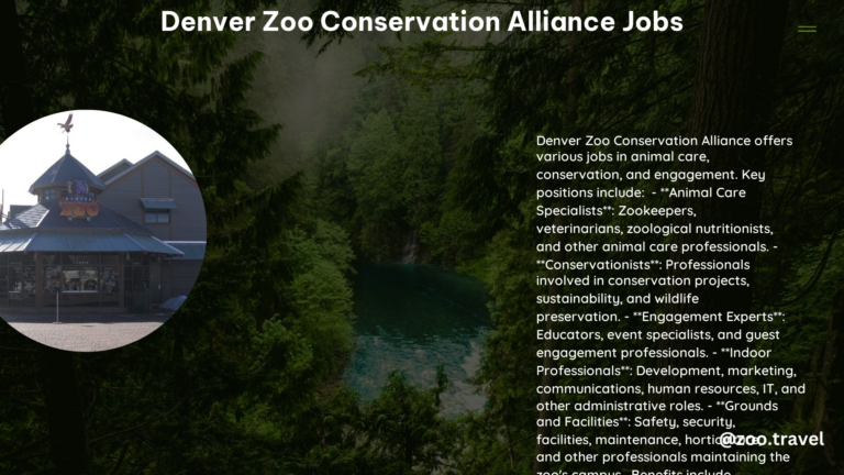 Denver Zoo Conservation Alliance Jobs