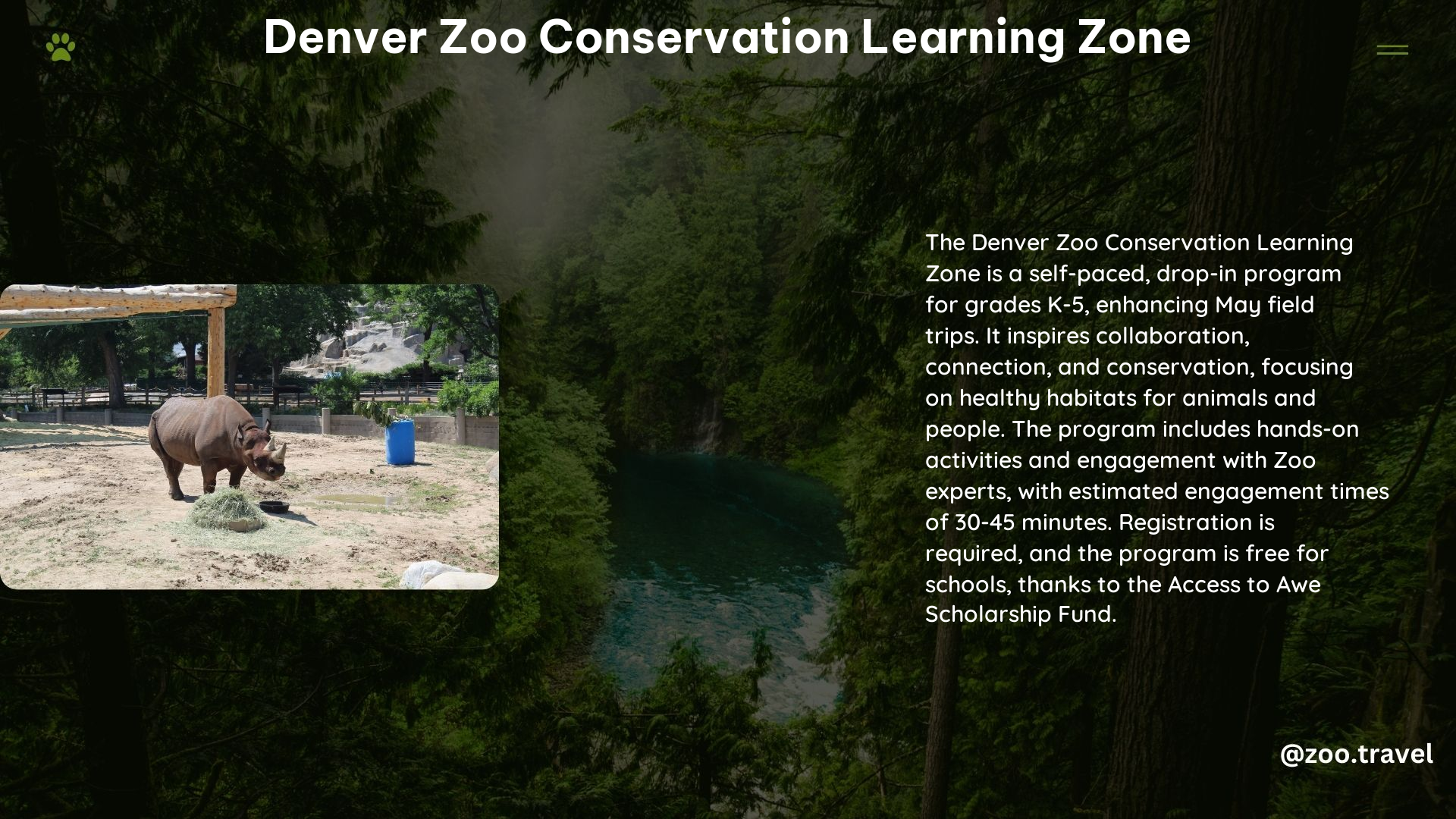 Denver Zoo Conservation Learning Zone