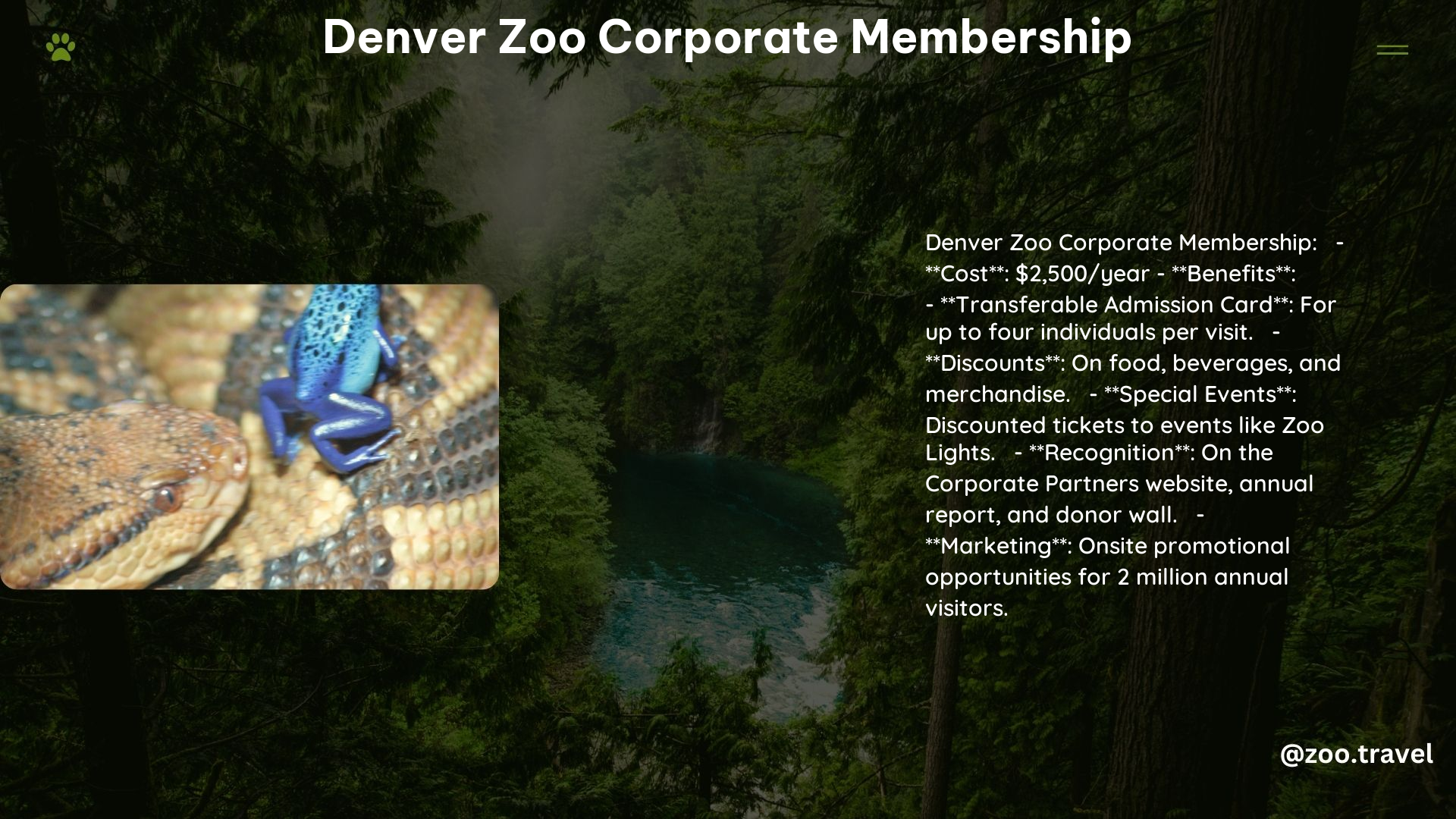 Denver Zoo Corporate Membership