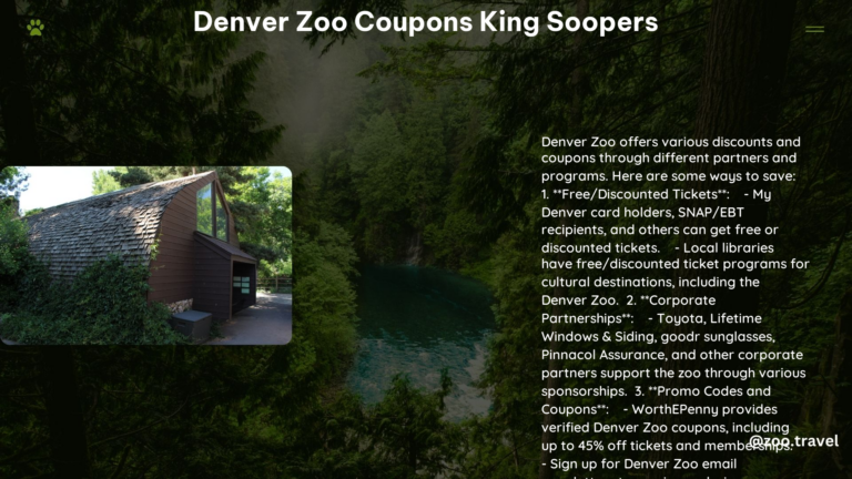 Denver Zoo Coupons King Soopers