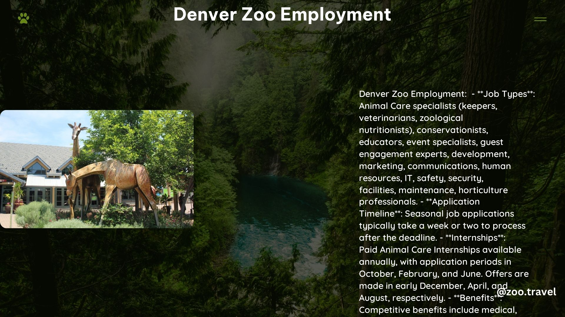 Denver Zoo Employment