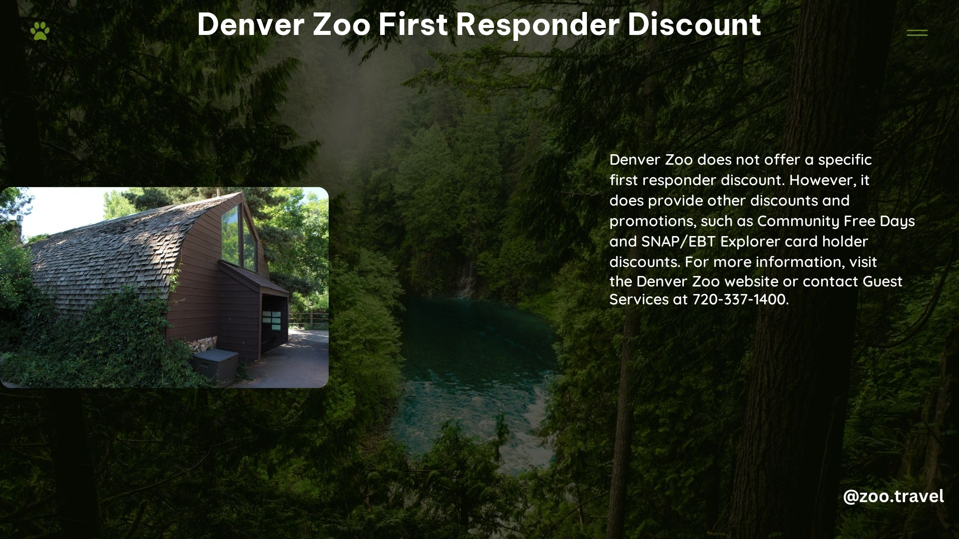 Denver Zoo First Responder Discount