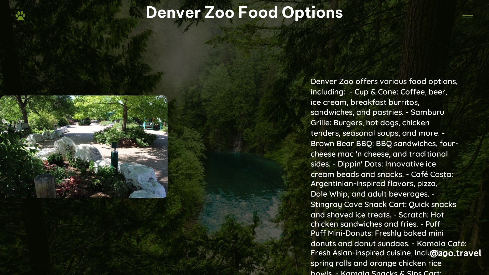 Denver Zoo Food Options