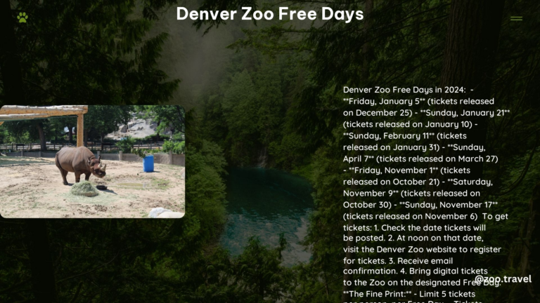 Denver Zoo Free Days