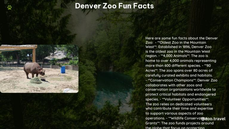 Denver Zoo Fun Facts