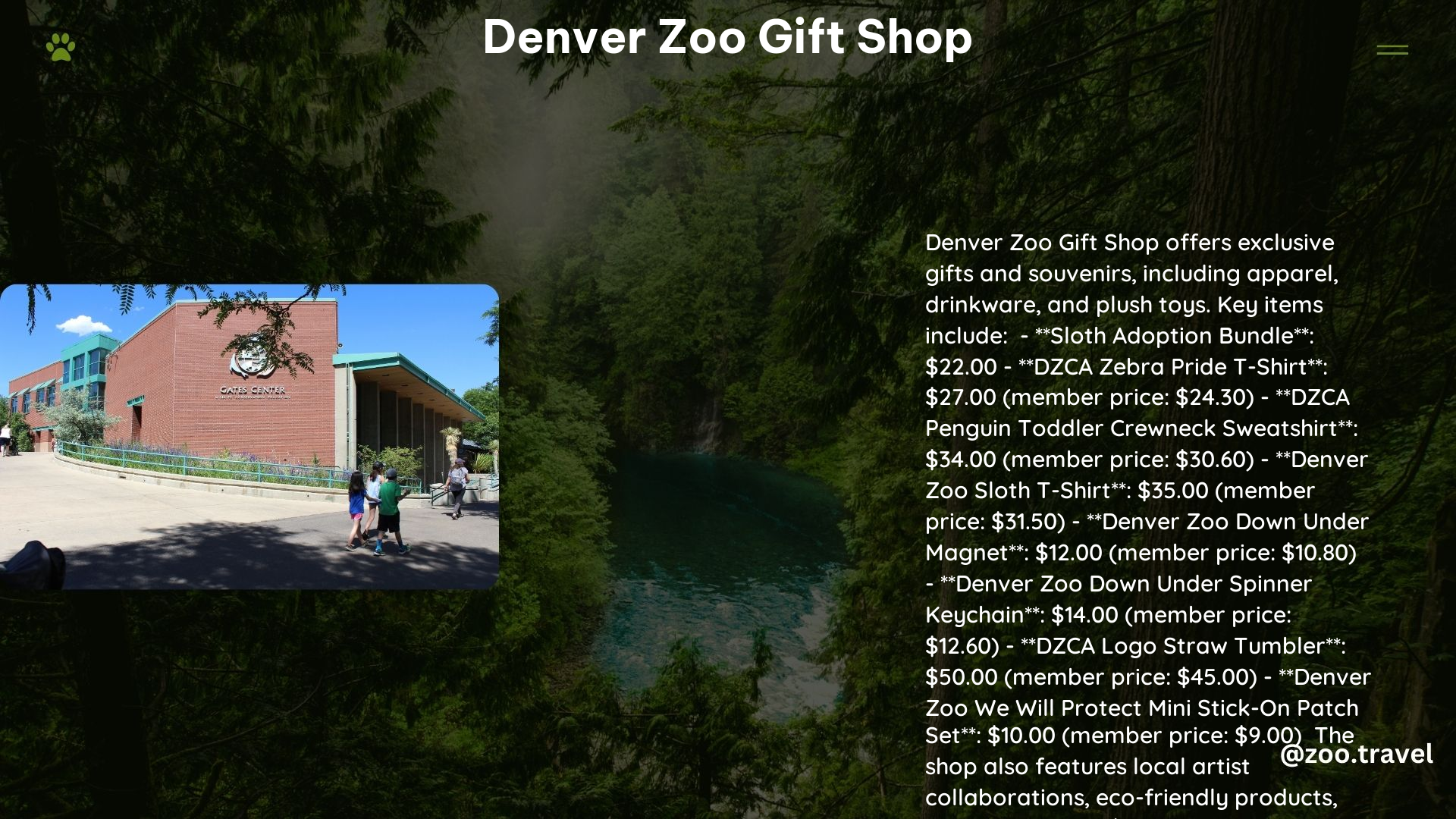 Denver Zoo Gift Shop