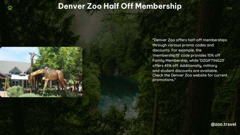 Denver Zoo Half off Membership