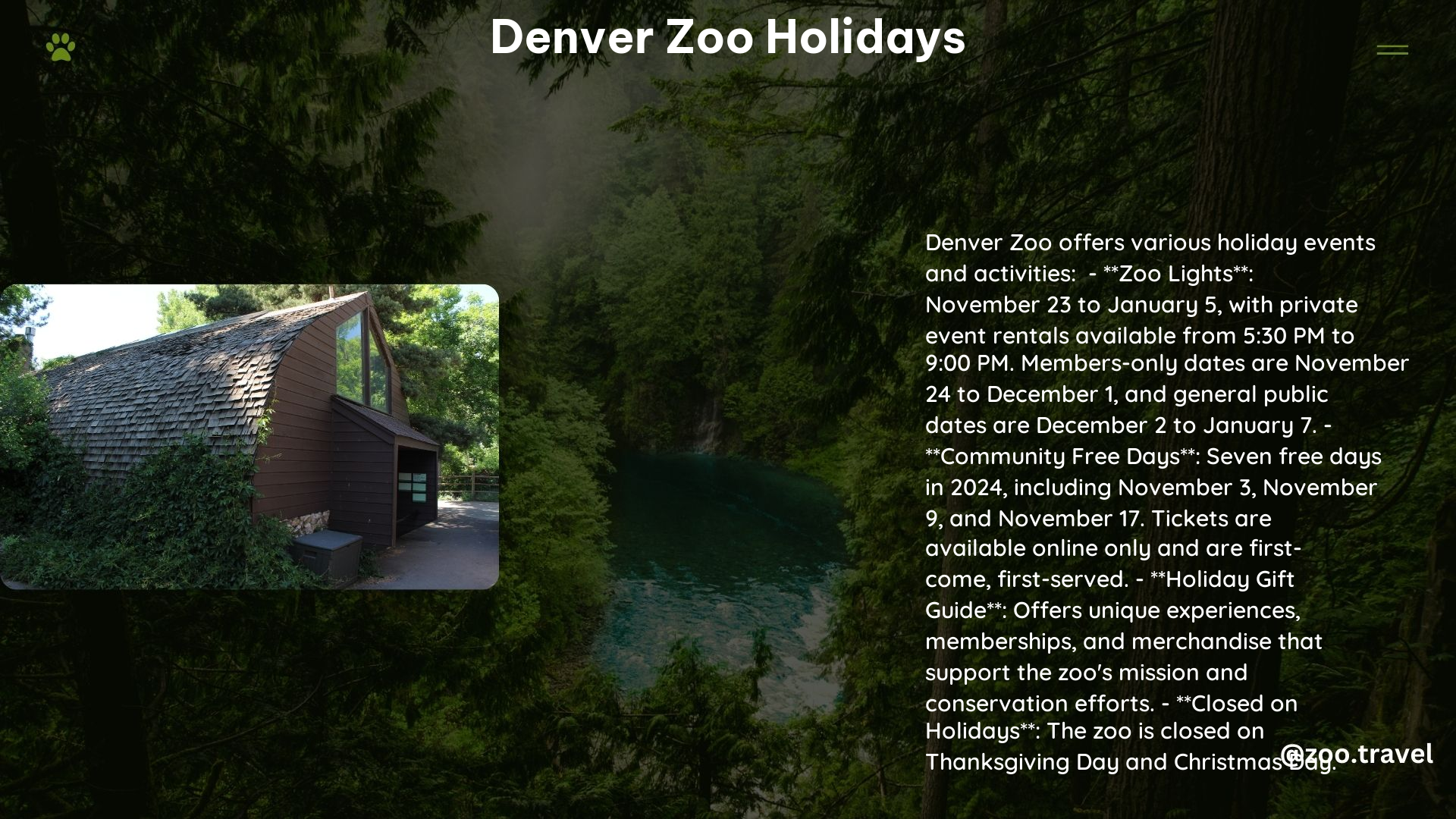 Denver Zoo Holidays