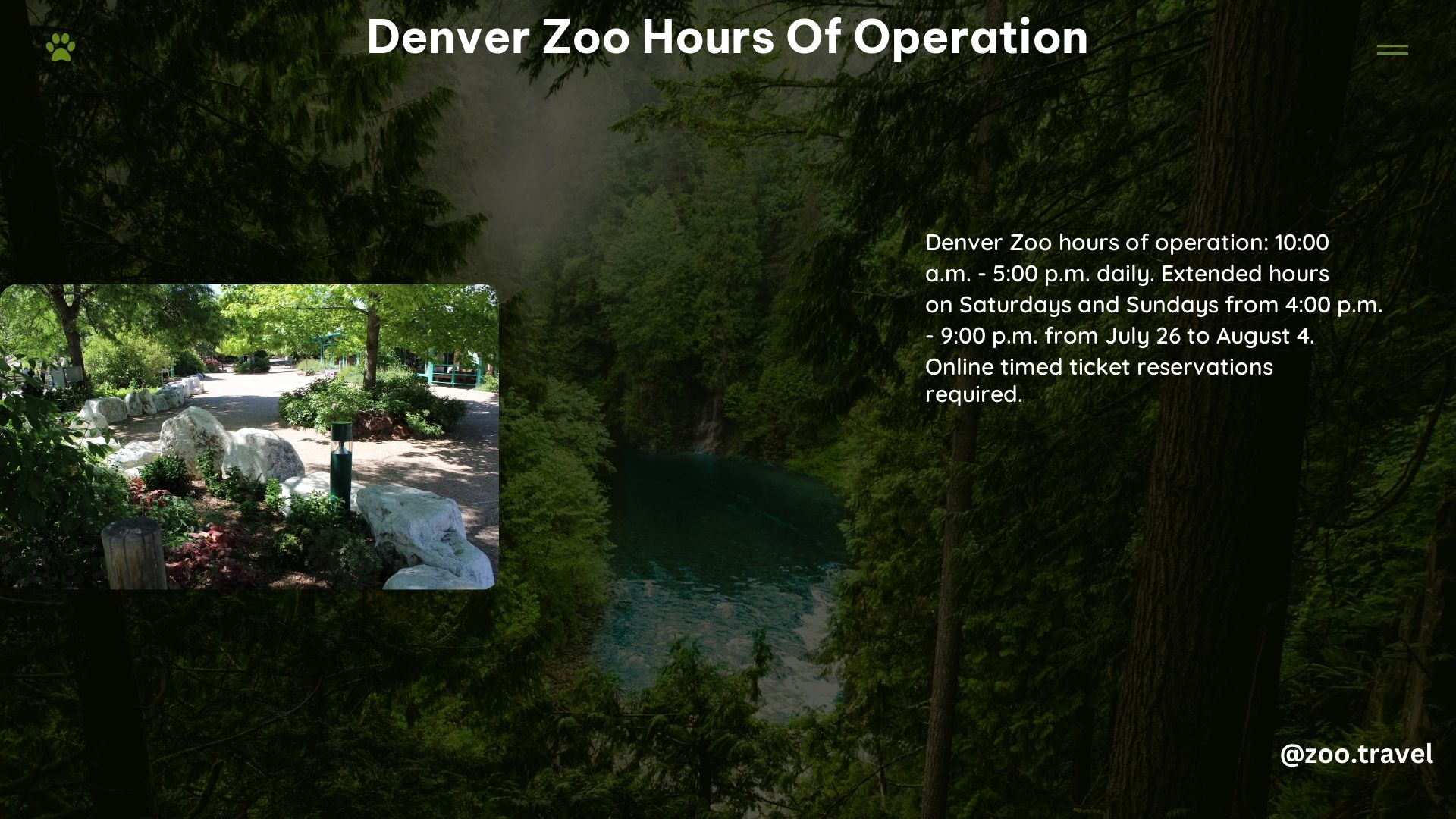 Denver Zoo Hours of Operation