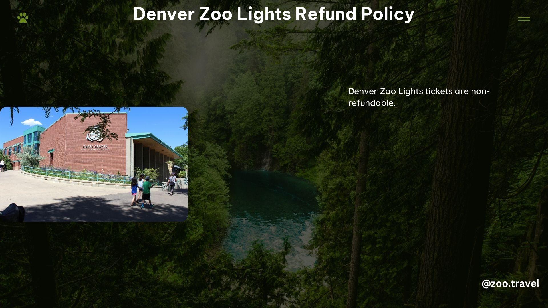 Denver Zoo Lights Refund Policy