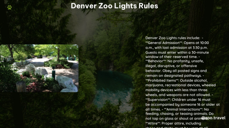 Denver Zoo Lights Rules