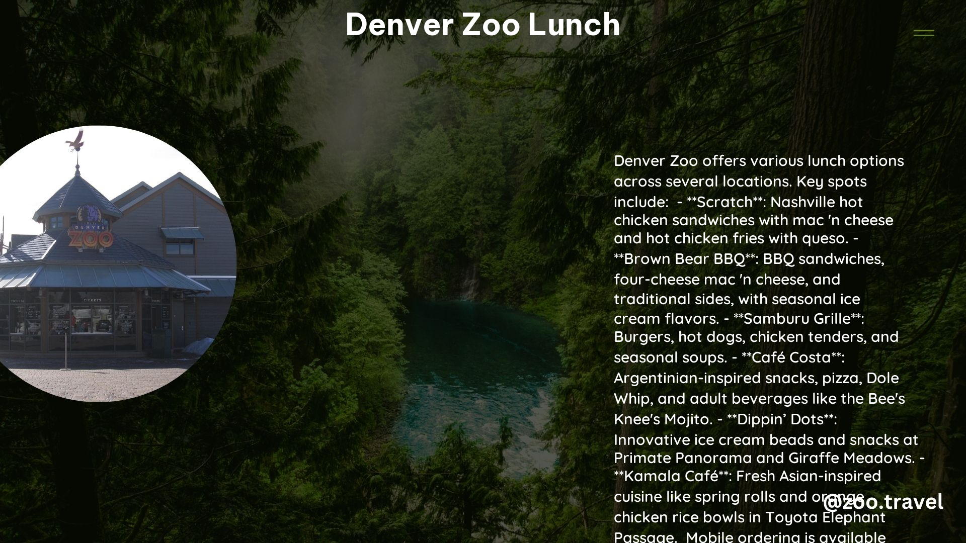 Denver Zoo Lunch