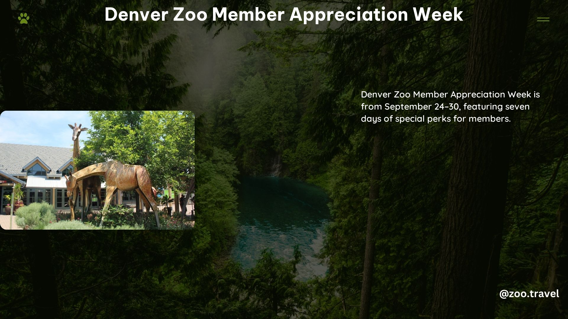 Denver Zoo Member Appreciation Week