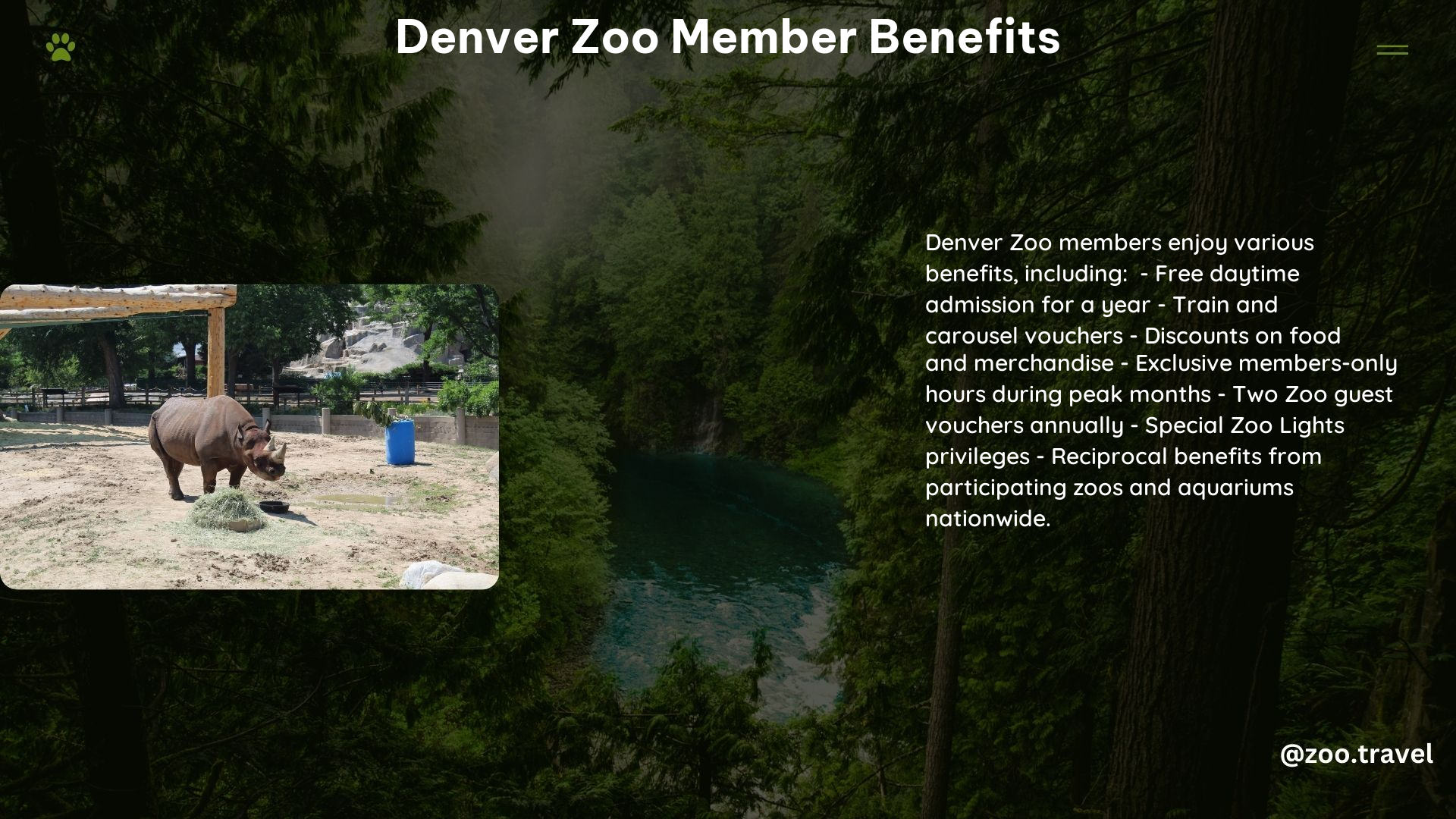 Denver Zoo Member Benefits