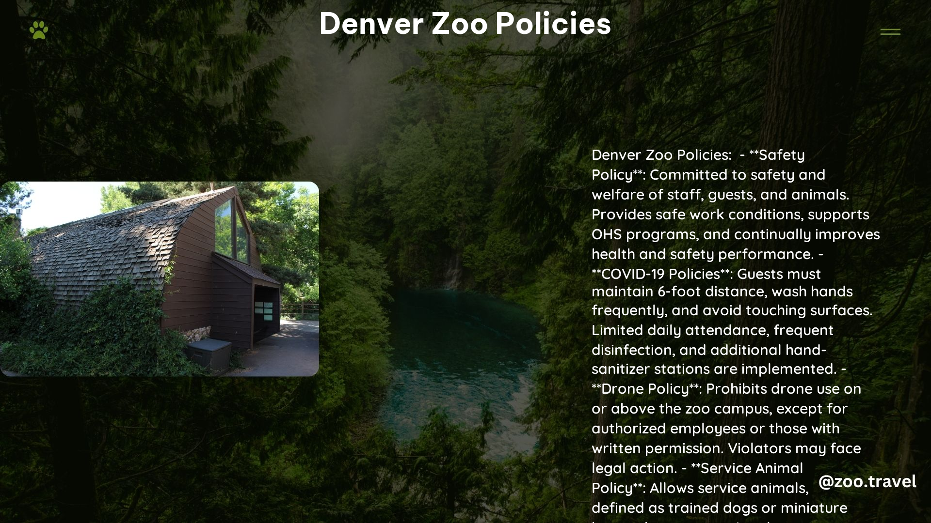 Denver Zoo Policies