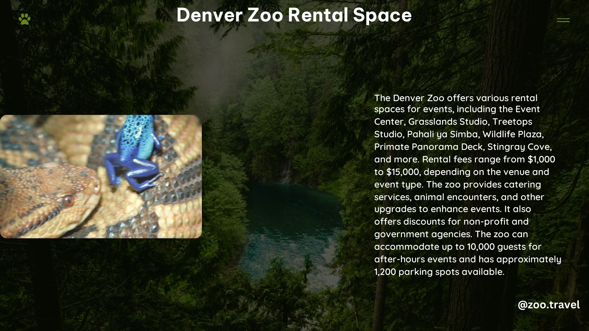 Denver Zoo Rental Space