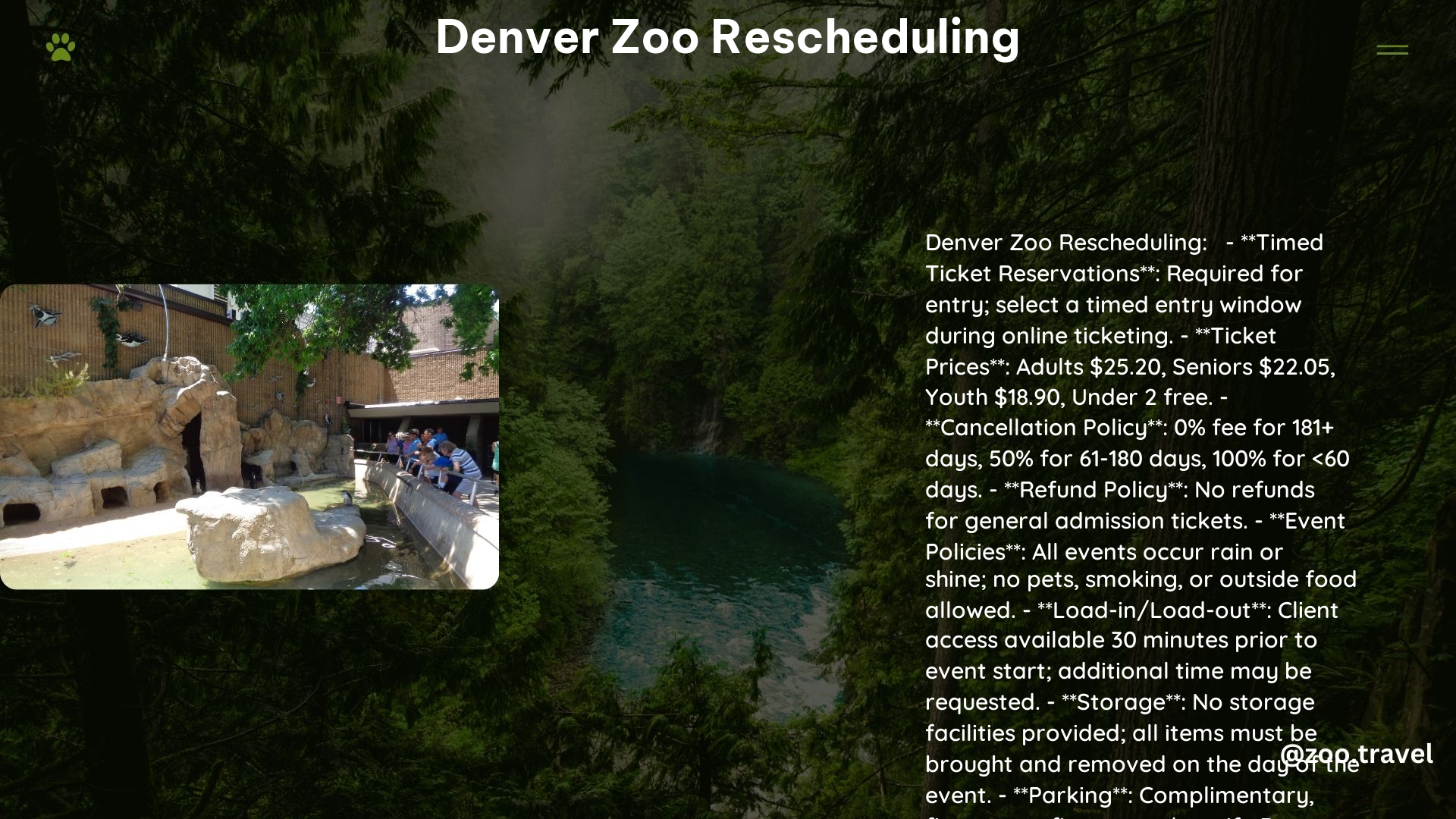 Denver Zoo Rescheduling