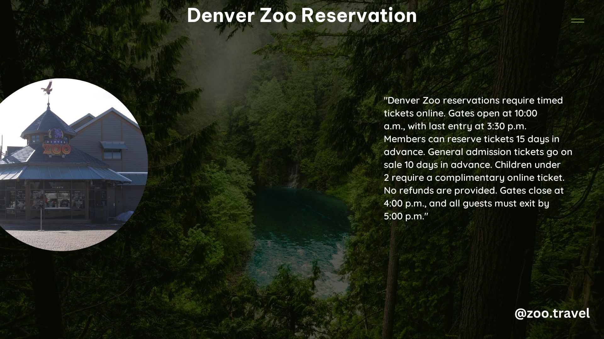 Denver Zoo Reservation