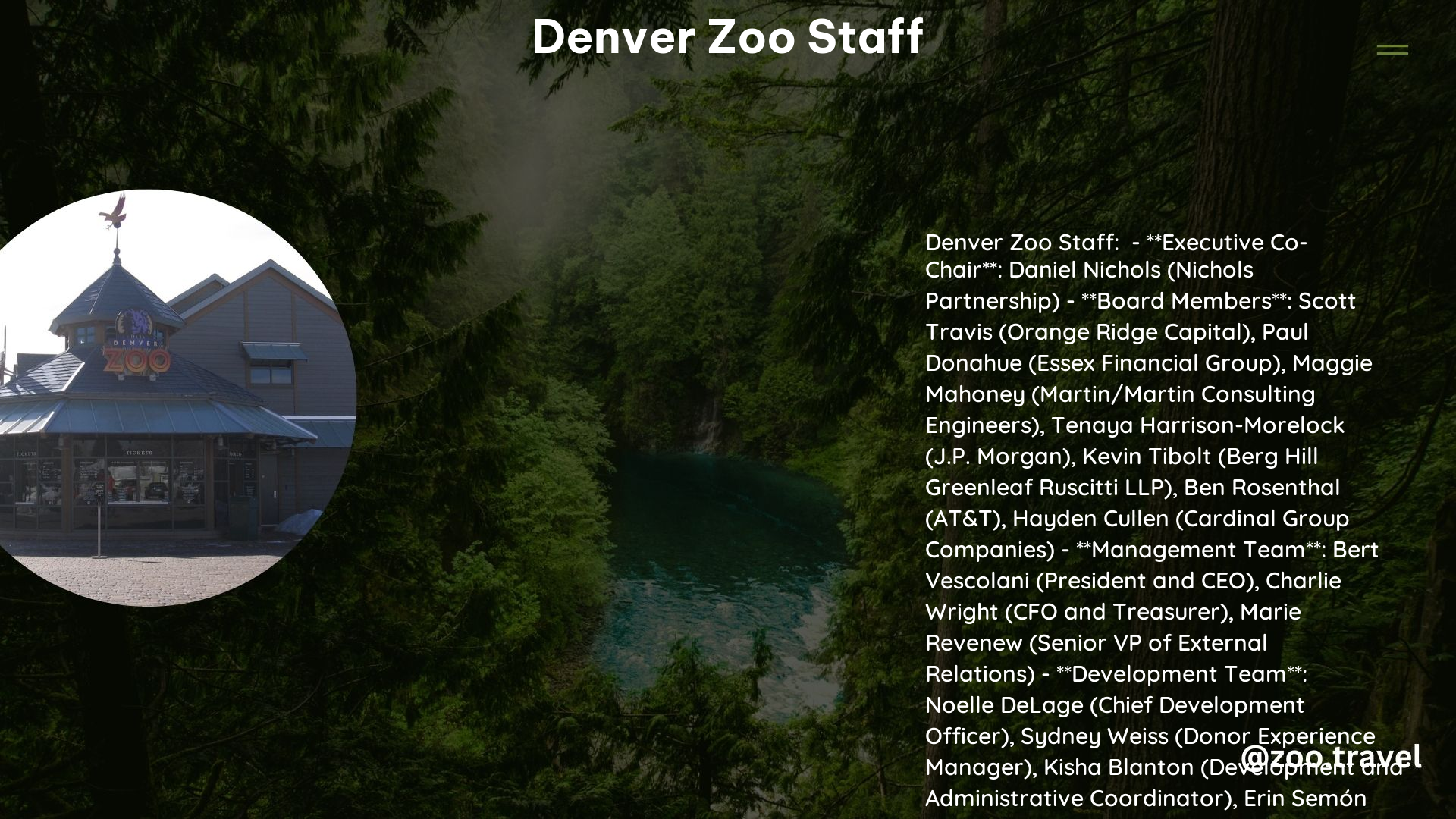 Denver Zoo Staff