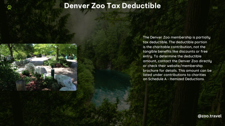 Denver Zoo Tax Deductible