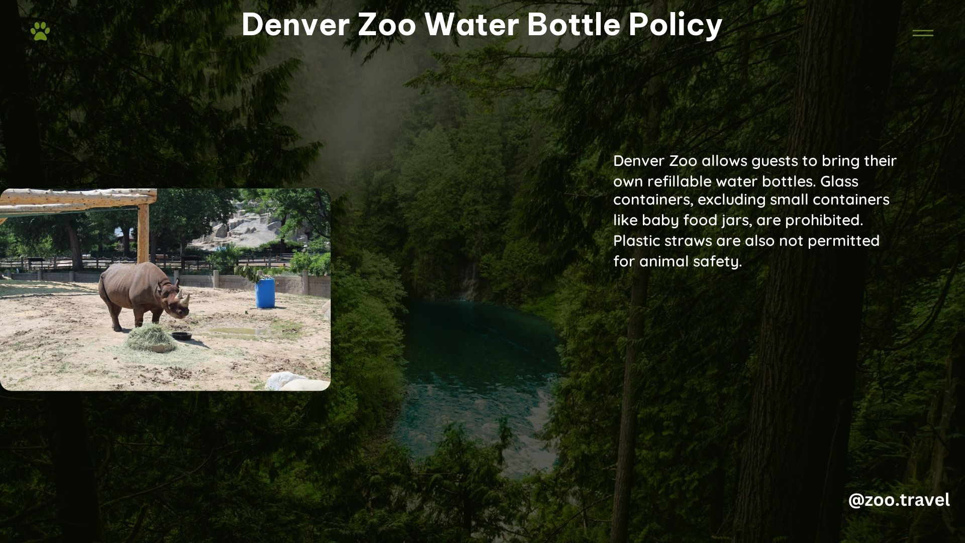 Denver Zoo Water Bottle Policy