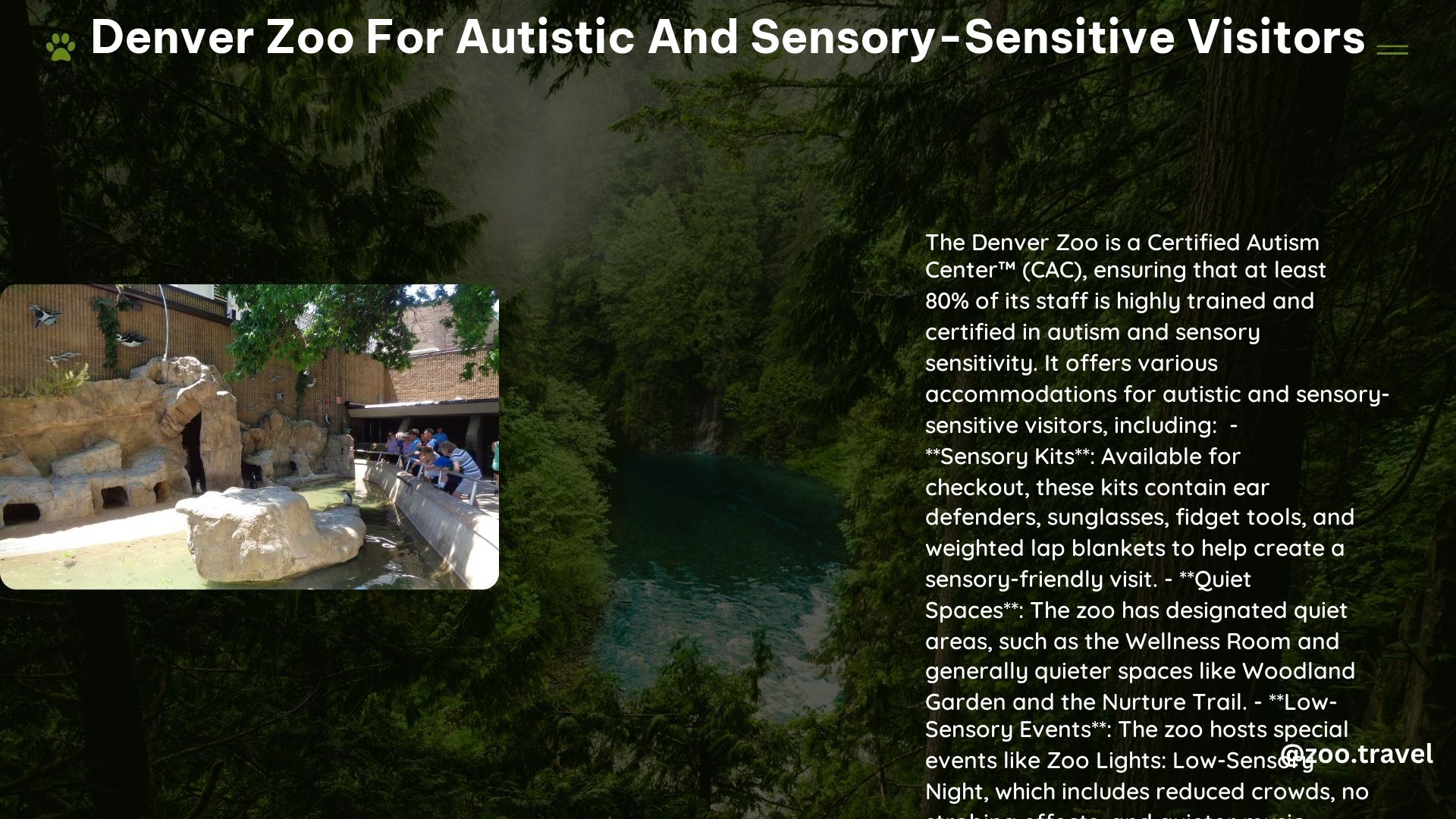 Denver Zoo for Autistic and Sensory-Sensitive Visitors