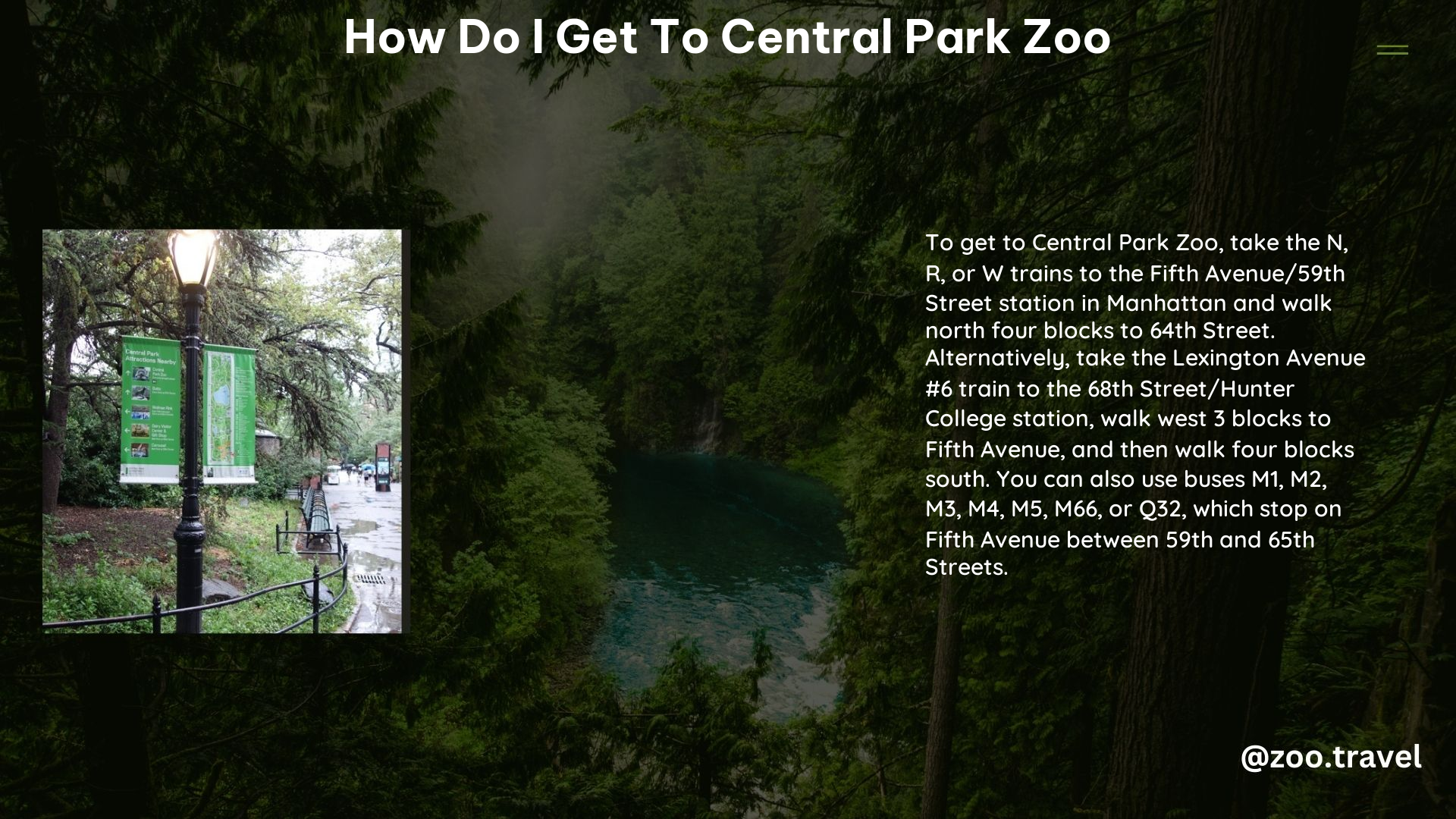 How Do I Get to Central Park Zoo