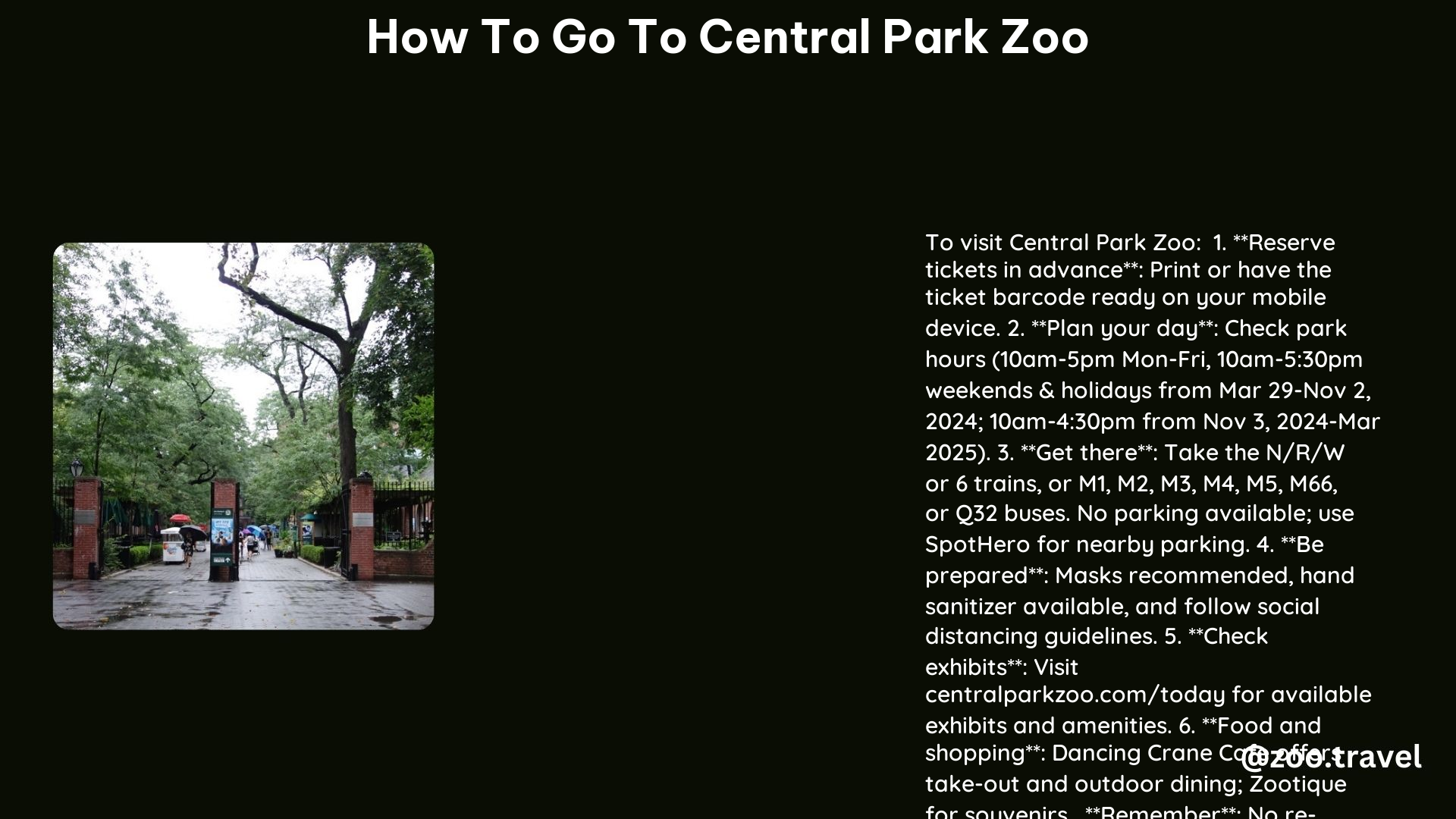 How to Go to Central Park Zoo