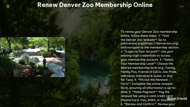 Renew Denver Zoo Membership Online